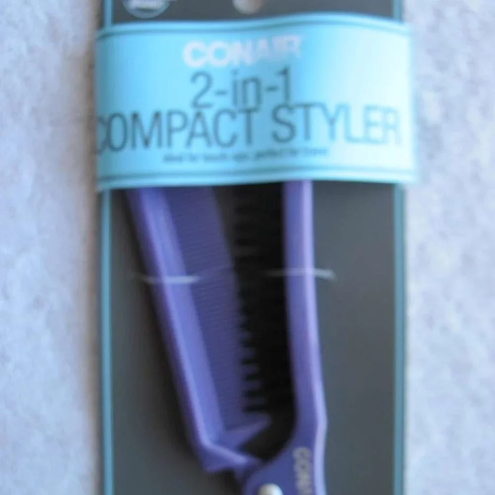 Conair Compact Styler Folding Pocket Travel Size Purse Hair Brush Comb On the Go